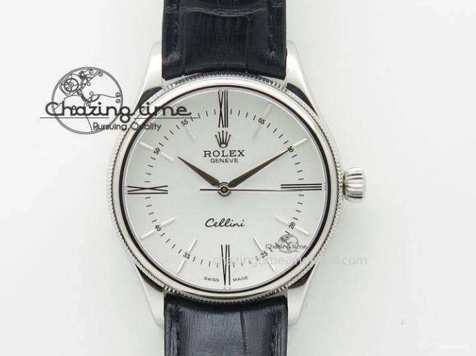 Date BP Markers Leather Real Strap Black Black on Edition Maker 50519 Sticks Dial SS Best SA3165 Cellini 0320